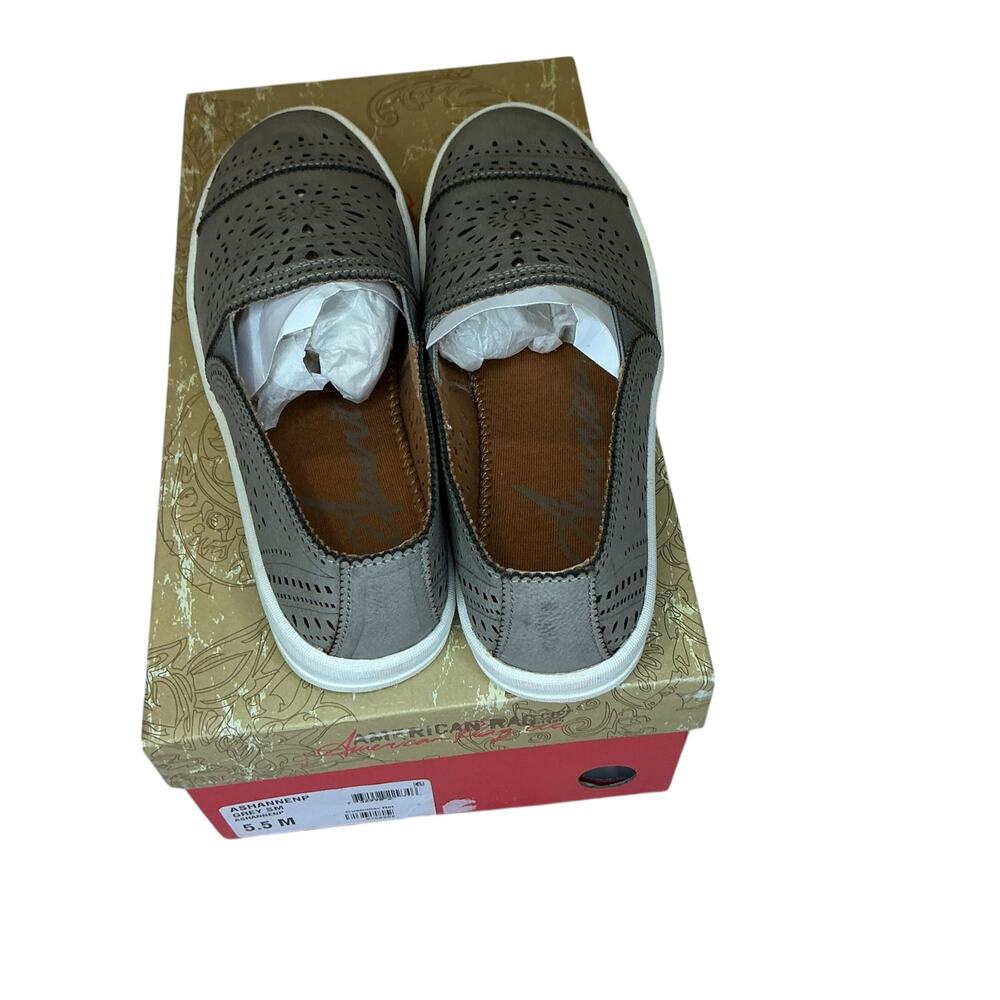 American Rag Ashanne Slip-On Sneakers Gray Perforated Women’s 5.5 M NIB